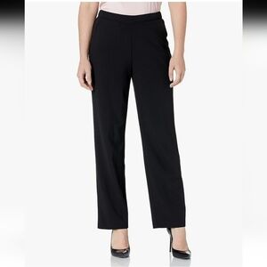 Briggs Womens Pants Black Size 10P Comfort Waistband Straight Polyester Blend